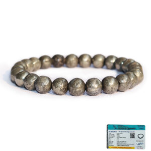 Raw Pyrite Bracelet with Certificate | Money Magnet Bracelet Attracts Money, Wealth, New Opportunities & Good Luck | for Men and Women