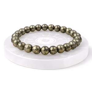 Raw Pyrite Bracelet with Selenite Plate