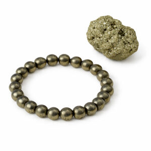 Raw Pyrite Bracelet & Raw Pyrite Stone Combo